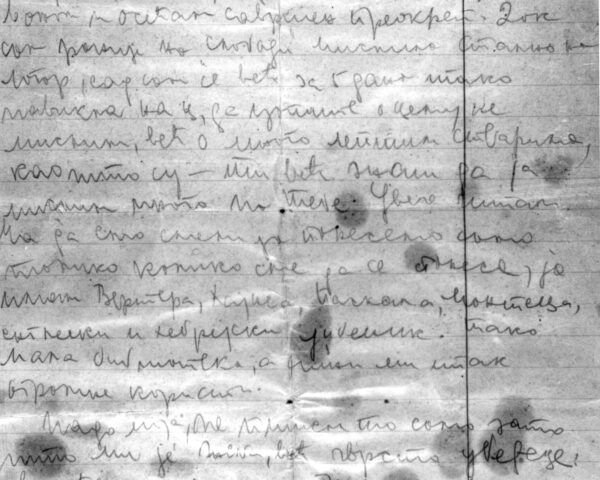 List Hildy Dajc; własność Żydowskiego Muzeum Historycznego w Belgradzie