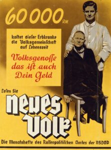Deutsches Propaganda-Plakat, um 1938.