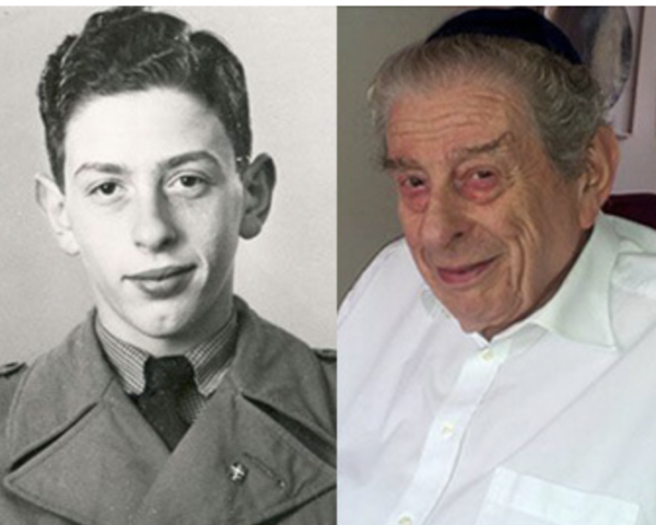 Rabbi Bent Melchior as a teenager and shortly before passing away