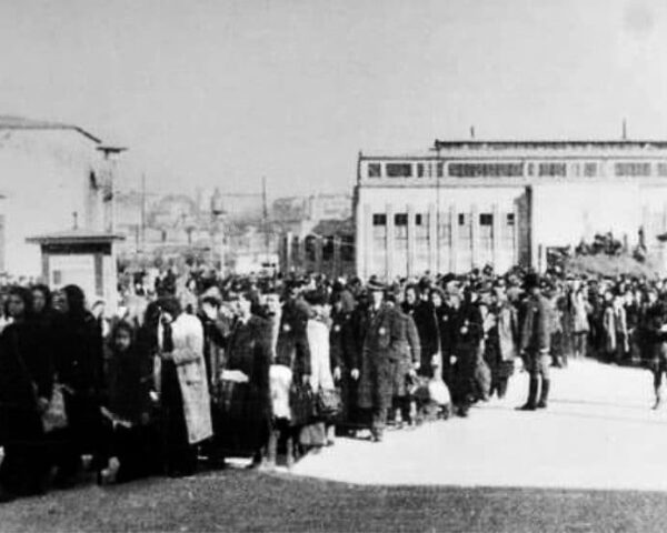 Arrival of Jews in the camp at the Judenlager Semlin