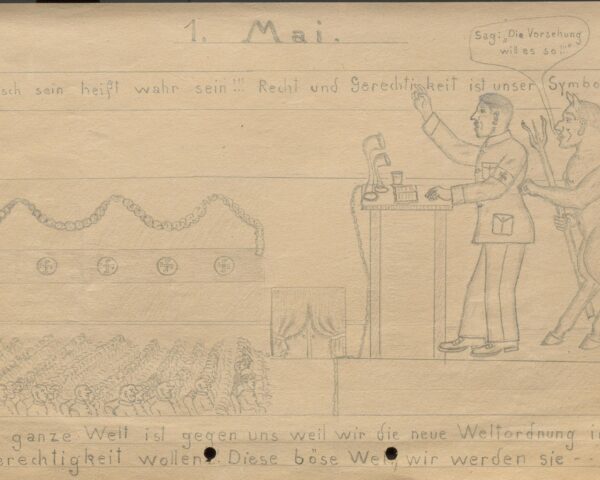 Zeichnung von Ernst Putzki. Quelle: Archiv des Landeswohlfahrtsverbands Hessen