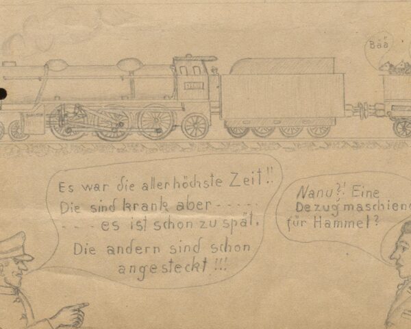 Zeichnung von Ernst Putzki. Quelle: Archiv des Landeswohlfahrtsverbands Hessen